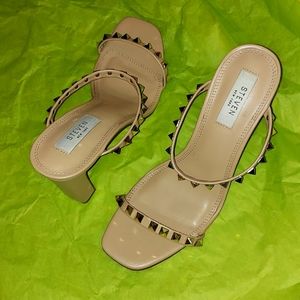 Steve Madden Nude Heels Gold Accent Jolee-s 7.5 7 1/2